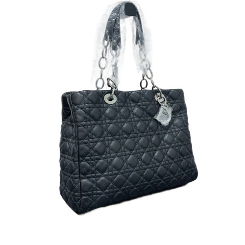 Dior Large Dior Soft Shopping Tote Calfskin Black