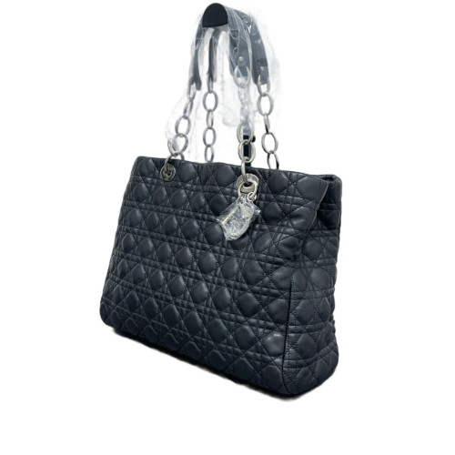 Dior Large Dior Soft Shopping Tote Calfskin Black
