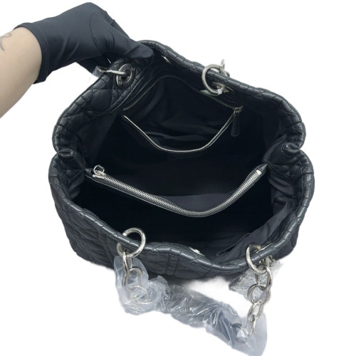 Dior Large Dior Soft Shopping Tote Calfskin Black