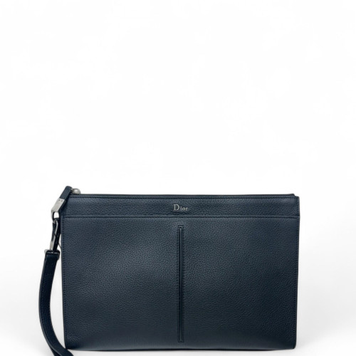 Dior Bill Pouch Grained Calfskin Black