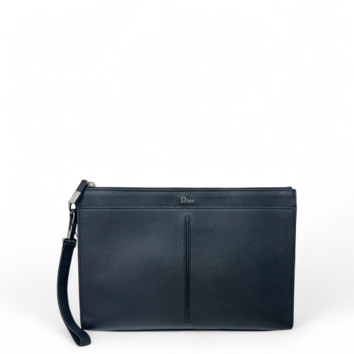 Dior Bill Pouch Grained Calfskin Black