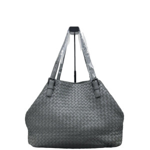 Bottega Veneta Tote Bag Calfskin Intrecciato Grey