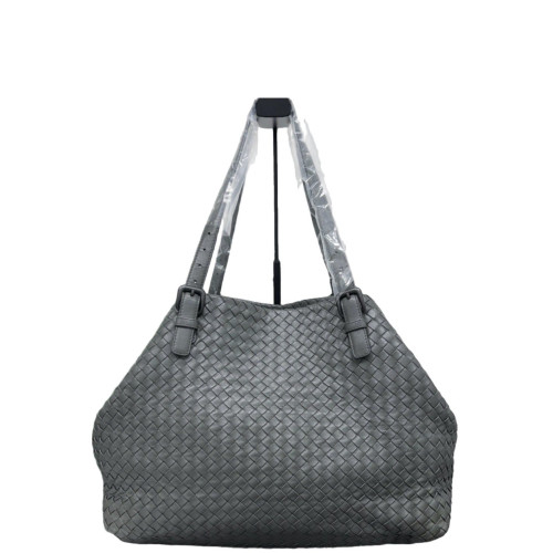 Bottega Veneta Tote Bag Calfskin Intrecciato Grey