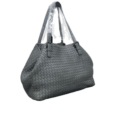 Bottega Veneta Tote Bag Calfskin Intrecciato Grey
