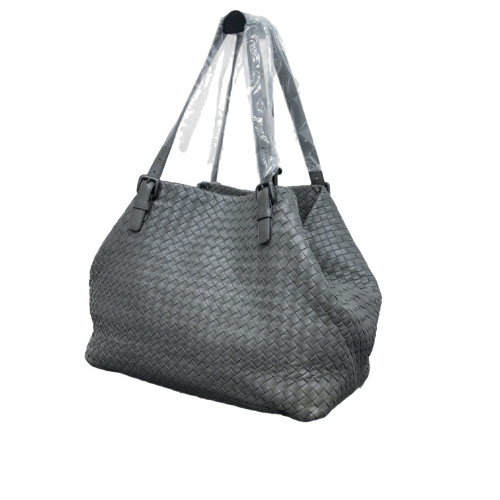 Bottega Veneta Tote Bag Calfskin Intrecciato Grey