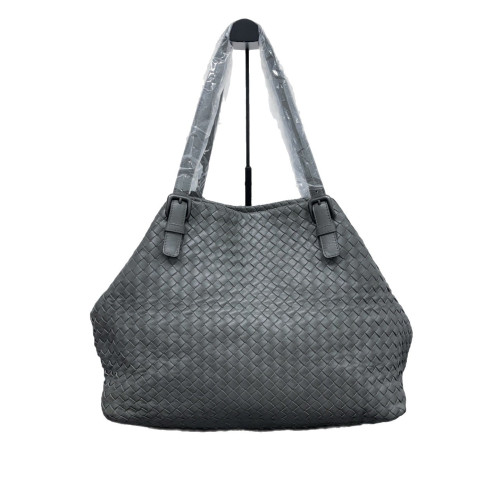 Bottega Veneta Tote Bag Calfskin Intrecciato Grey