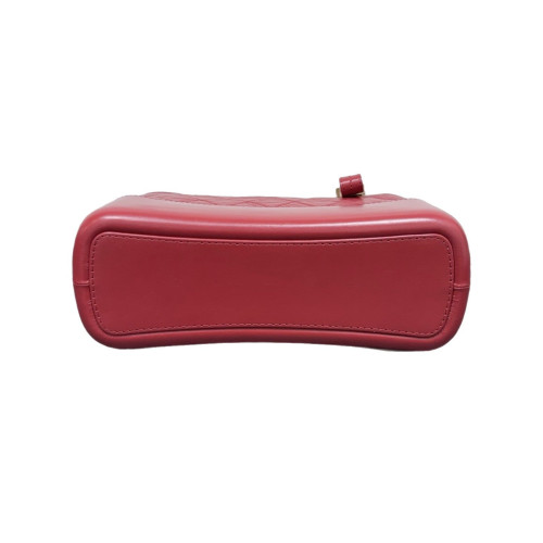 Chanel Quilted New Medium Gabrielle Hobo Calfskin Red