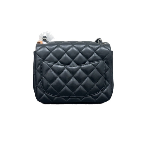 Chanel Quilted Mini Square Flap Lambskin Black