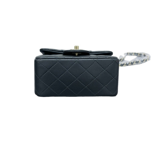 Chanel Quilted Mini Square Flap Lambskin Black