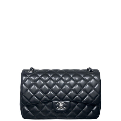 Chanel Quilted Jumbo Double Flap Calfskin Black