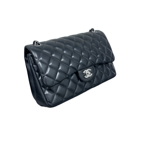 Chanel Quilted Jumbo Double Flap Calfskin Black