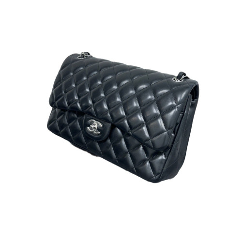 Chanel Quilted Jumbo Double Flap Calfskin Black
