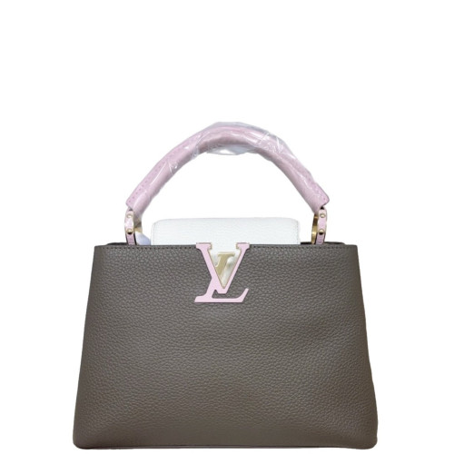 Louis Vuitton Capucines BB Calfskin Pink Grey White