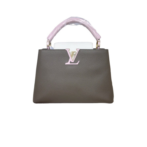 Louis Vuitton Capucines BB Calfskin Pink Grey White