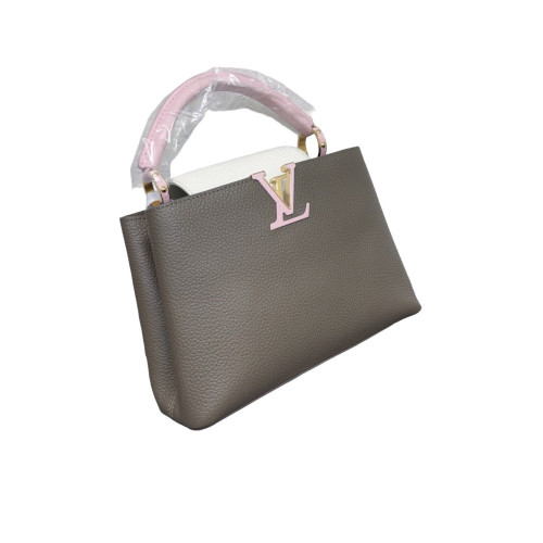 Louis Vuitton Capucines BB Calfskin Pink Grey White