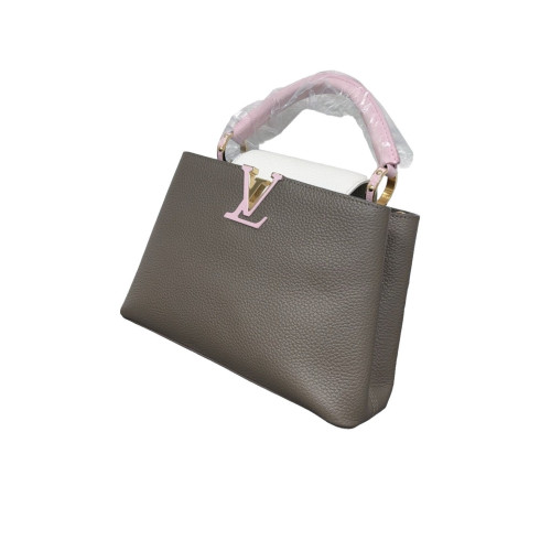 Louis Vuitton Capucines BB Calfskin Pink Grey White