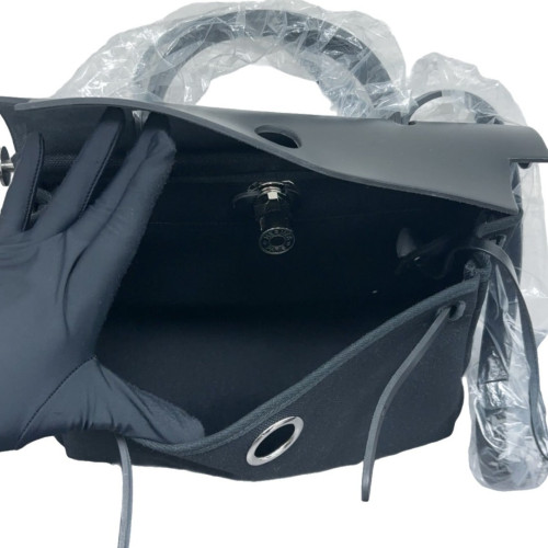 Hermes Herbag 31 Toile Vache Hunter 89 Noir