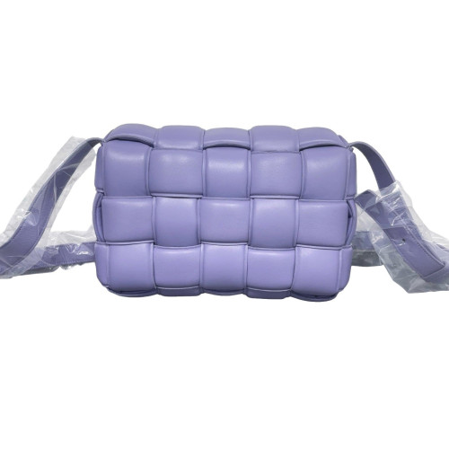 Bottega Veneta Small Padded Cassette Crossbody Bag Lambskin Maxi Intrecciato Purple