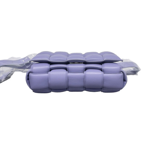 Bottega Veneta Small Padded Cassette Crossbody Bag Lambskin Maxi Intrecciato Purple