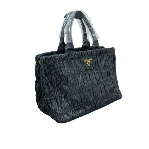 Prada Tote Bag Gaufre Calfskin Black