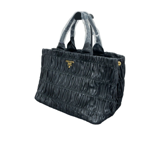 Prada Tote Bag Gaufre Calfskin Black