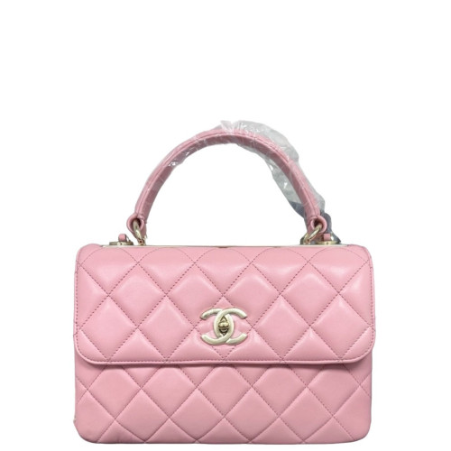 Chanel Quilted Small Trendy CC Handle Flap Calfskin Pink
