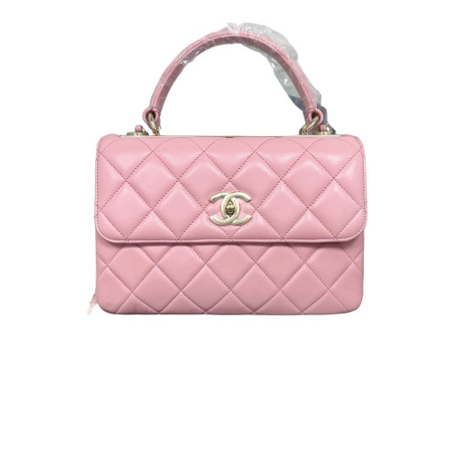 Chanel Quilted Small Trendy CC Handle Flap Calfskin Pink