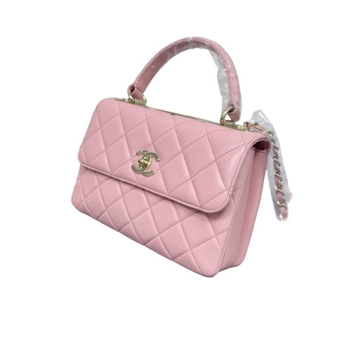 Chanel Quilted Small Trendy CC Handle Flap Calfskin Pink