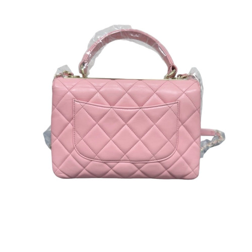Chanel Quilted Small Trendy CC Handle Flap Calfskin Pink