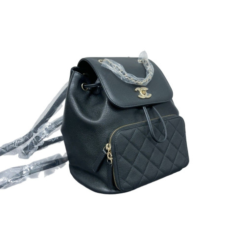 Chanel Quilted Small Business Affinity Backpack Grained Calfskin Black Chanel Quilted Small Business Affinity Backpack Grained Calfskin Black