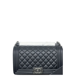 Chanel Quilted Medium Boy Flap Calfskin Black