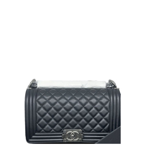 Chanel Quilted Medium Boy Flap Calfskin Black