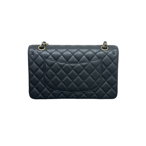 Chanel Quilted Medium Double Flap Grained Calfskin Black