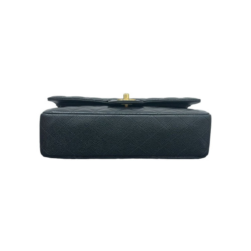 Chanel Quilted Medium Double Flap Grained Calfskin Black