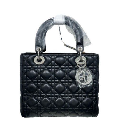 Dior Medium Lady Dior Calfskin Black