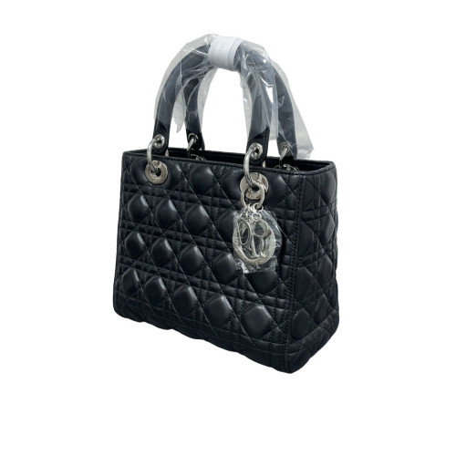 Dior Medium Lady Dior Calfskin Black