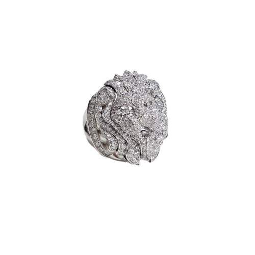 Chanel Ring 18K White Gold Diamond Silver