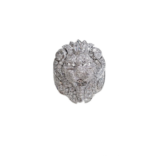 Chanel Ring 18K White Gold Diamond Silver