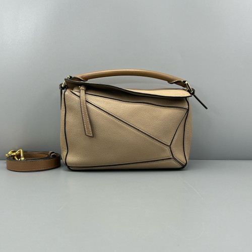 Loewe Small Puzzle Grained Calfskin Calfskin Beige Brown Loewe Small Puzzle Grained Calfskin Calfskin Beige Brown