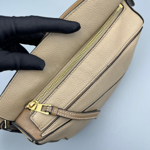 Loewe Small Puzzle Grained Calfskin Calfskin Beige Brown Loewe Small Puzzle Grained Calfskin Calfskin Beige Brown