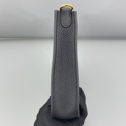 Hermes Mini Evelyne Taurillon Clemence 89 Noir