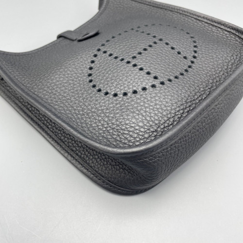 Hermes Mini Evelyne Taurillon Clemence 89 Noir