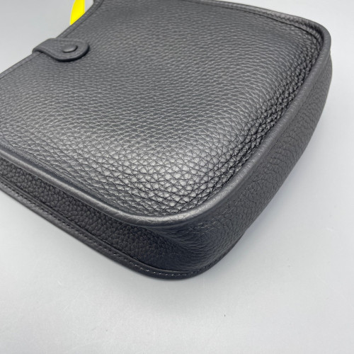 Hermes Mini Evelyne Taurillon Clemence 89 Noir
