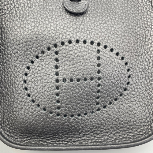 Hermes Mini Evelyne Taurillon Clemence 89 Noir