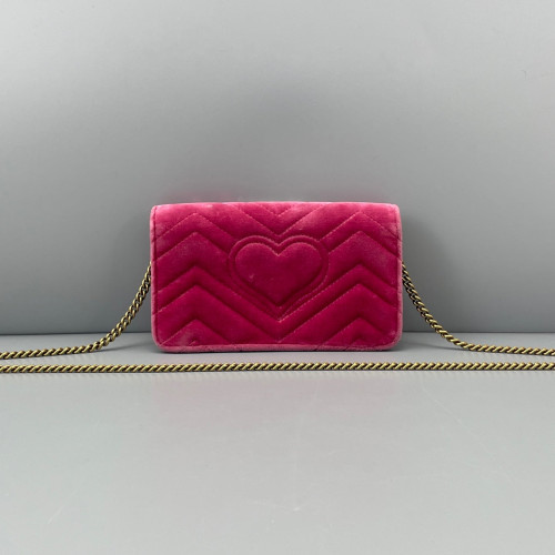 Gucci Strass Flap Bag Velvet Sequin Red White Gucci Strass Flap Bag Velvet Sequin Red White