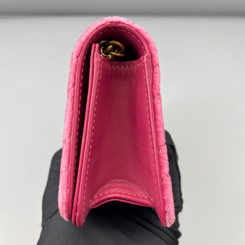 Gucci Strass Flap Bag Velvet Sequin Red White Gucci Strass Flap Bag Velvet Sequin Red White