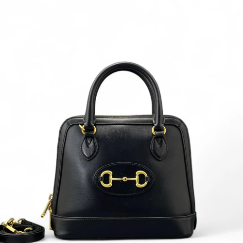 Gucci Horsebit Small Horsebit 1955 Top Handle Calfskin Black