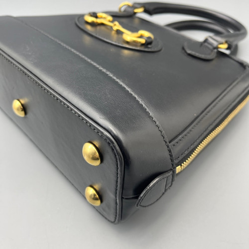 Gucci Horsebit Small Horsebit 1955 Top Handle Calfskin Black