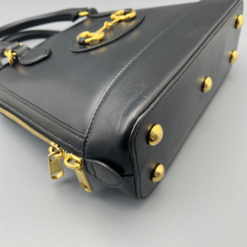 Gucci Horsebit Small Horsebit 1955 Top Handle Calfskin Black