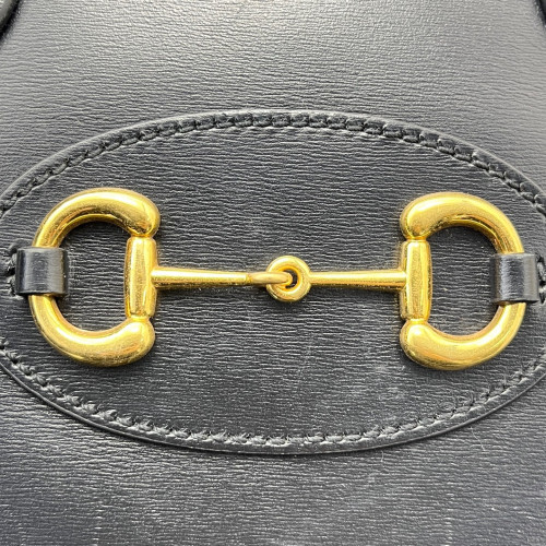 Gucci Horsebit Small Horsebit 1955 Top Handle Calfskin Black